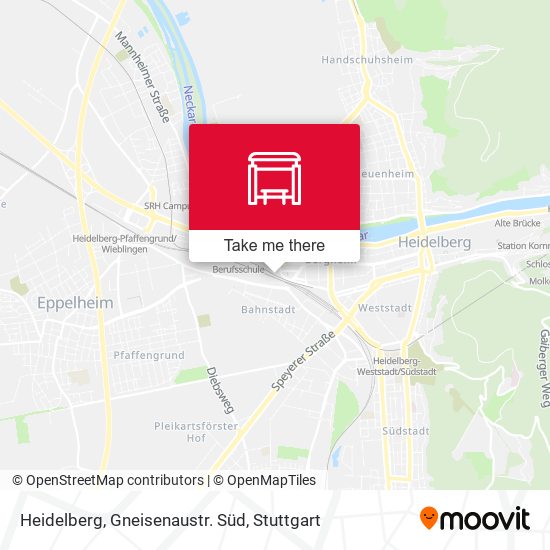 Heidelberg, Gneisenaustr. Süd map