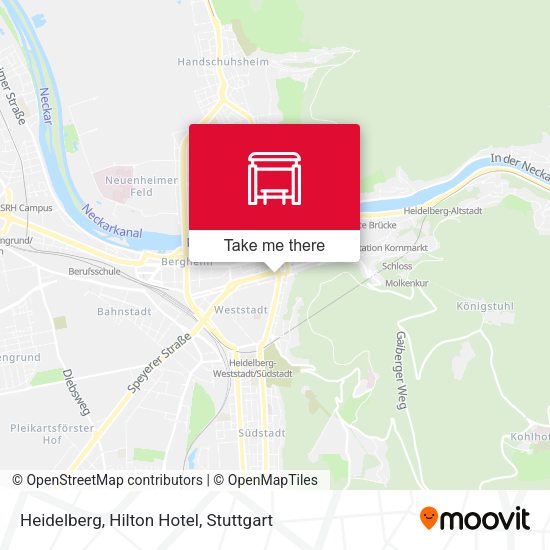 Heidelberg, Hilton Hotel map