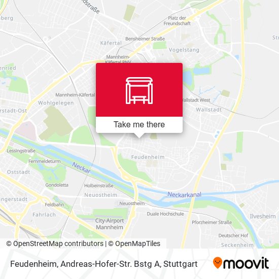 Карта Feudenheim, Andreas-Hofer-Str. Bstg A