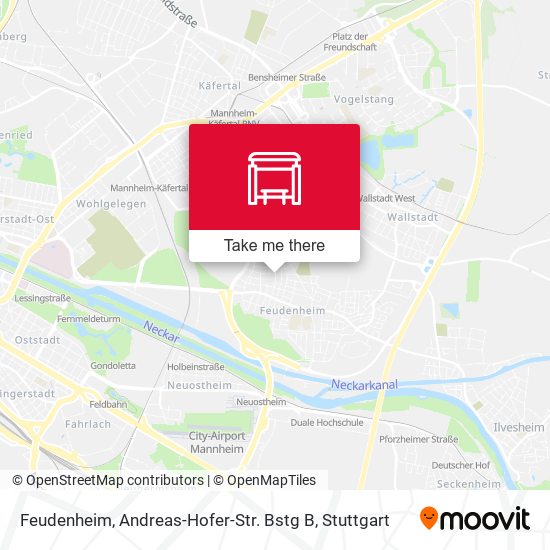 Feudenheim, Andreas-Hofer-Str. Bstg B map