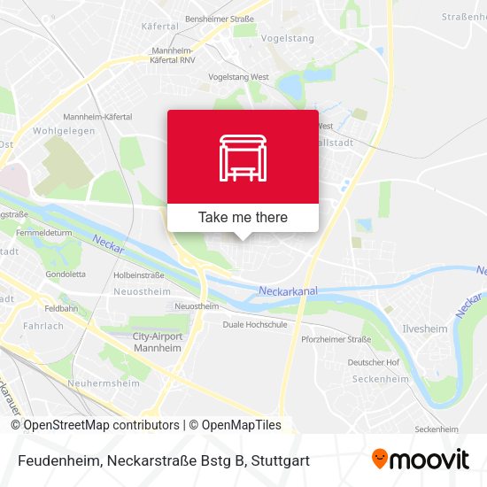 Feudenheim, Neckarstraße Bstg B map