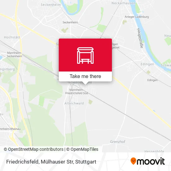 Карта Friedrichsfeld, Mülhauser Str