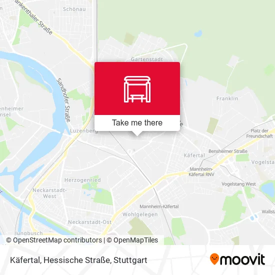 Карта Käfertal, Hessische Straße