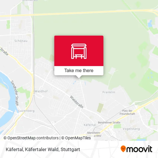 Карта Käfertal, Käfertaler Wald