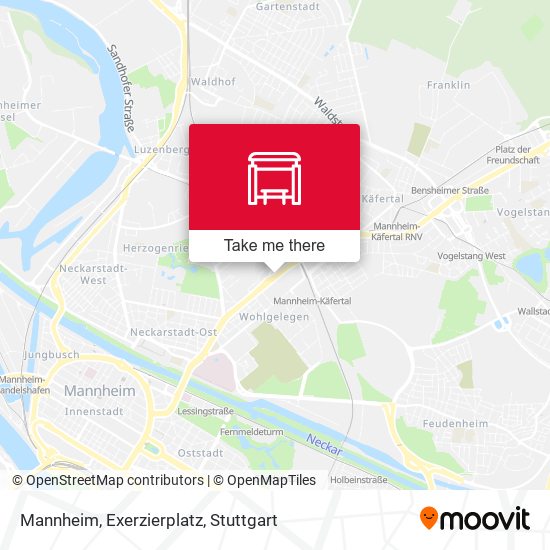 Mannheim, Exerzierplatz map