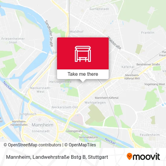 Карта Mannheim, Landwehrstraße Bstg B