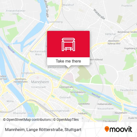 Карта Mannheim, Lange Rötterstraße