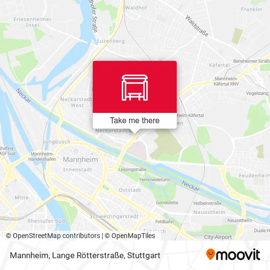 Карта Mannheim, Lange Rötterstraße