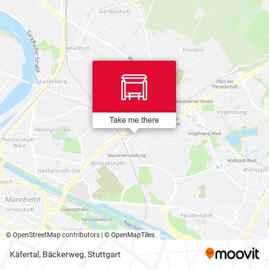 Карта Käfertal, Bäckerweg