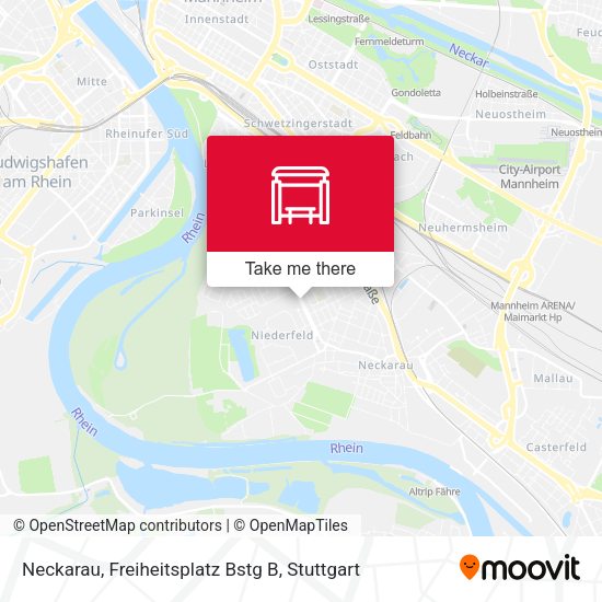 Neckarau, Freiheitsplatz Bstg B map