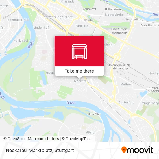 Карта Neckarau, Marktplatz
