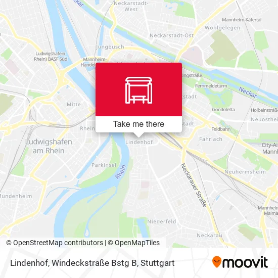 Карта Lindenhof, Windeckstraße Bstg B