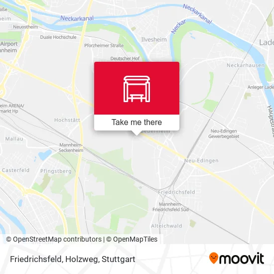 Карта Friedrichsfeld, Holzweg