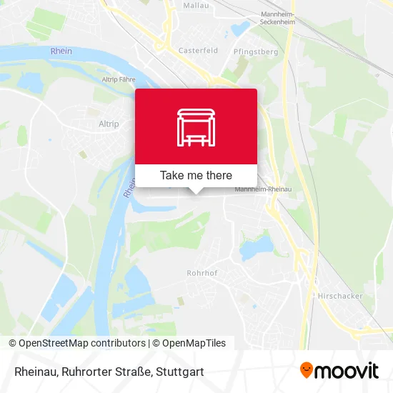 Карта Rheinau, Ruhrorter Straße