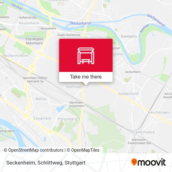 Seckenheim, Schlittweg map