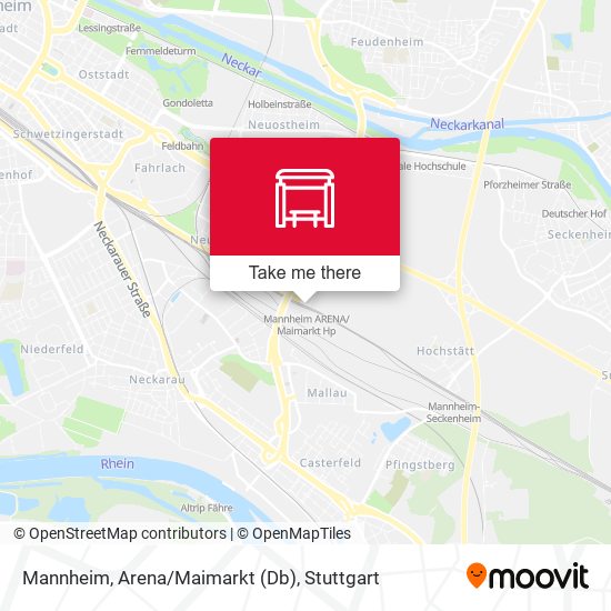 Mannheim, Arena/Maimarkt (Db) map