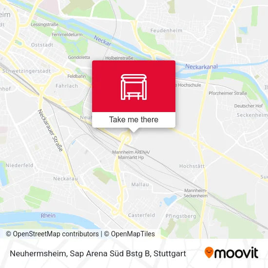 Карта Neuhermsheim, Sap Arena Süd Bstg B