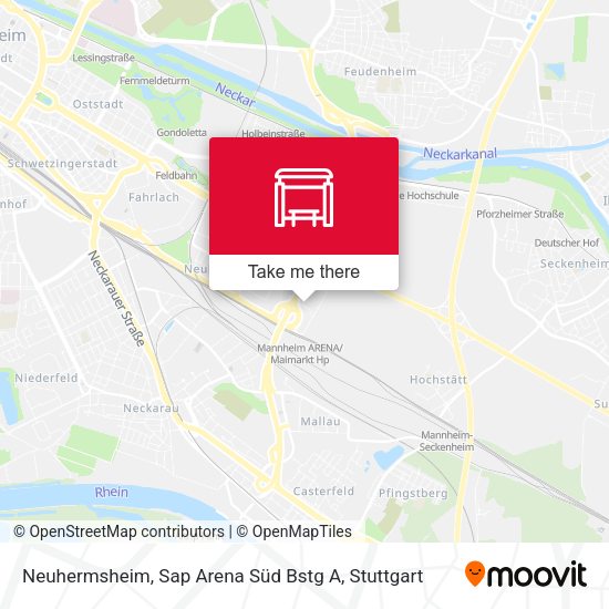 Neuhermsheim, Sap Arena Süd Bstg A map