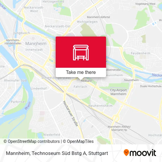 Карта Mannheim, Technoseum Süd Bstg A