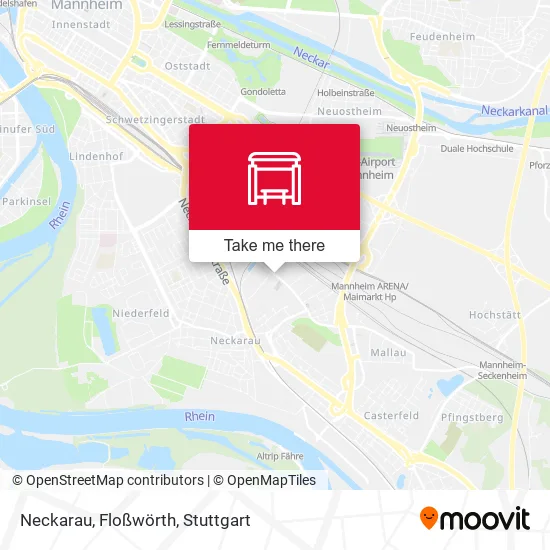 Карта Neckarau, Floßwörth