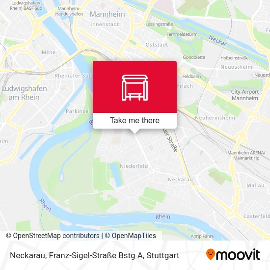 Карта Neckarau, Franz-Sigel-Straße Bstg A