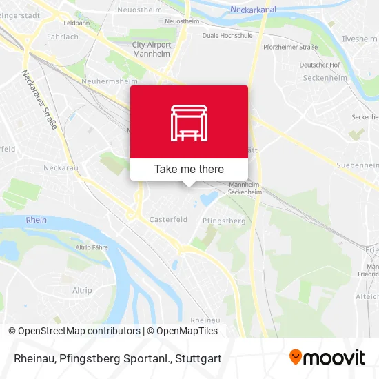 Карта Rheinau, Pfingstberg Sportanl.