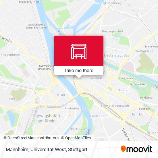 Карта Mannheim, Universität West