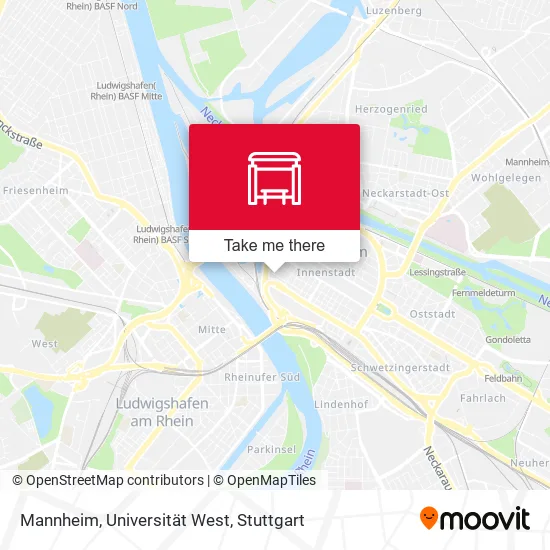 Карта Mannheim, Universität West