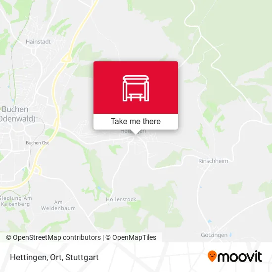 Карта Hettingen, Ort