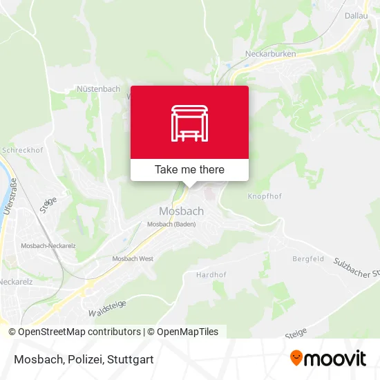 Mosbach, Polizei map