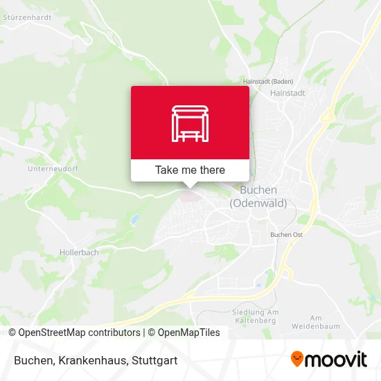 Buchen, Krankenhaus map