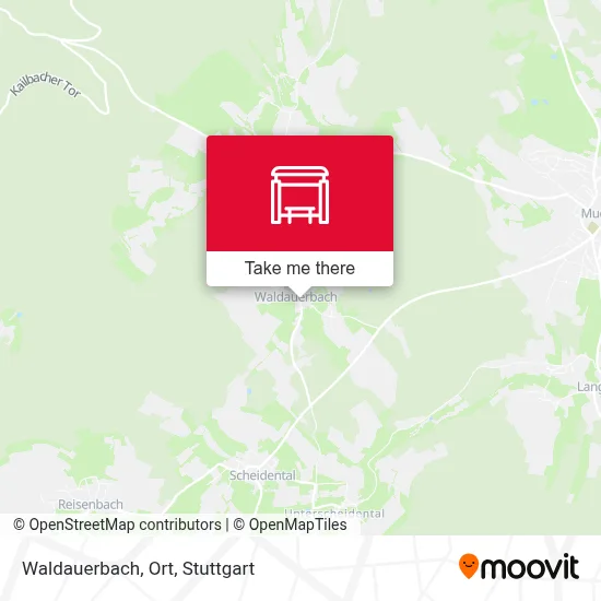 Waldauerbach, Ort map