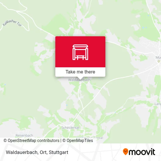 Waldauerbach, Ort map