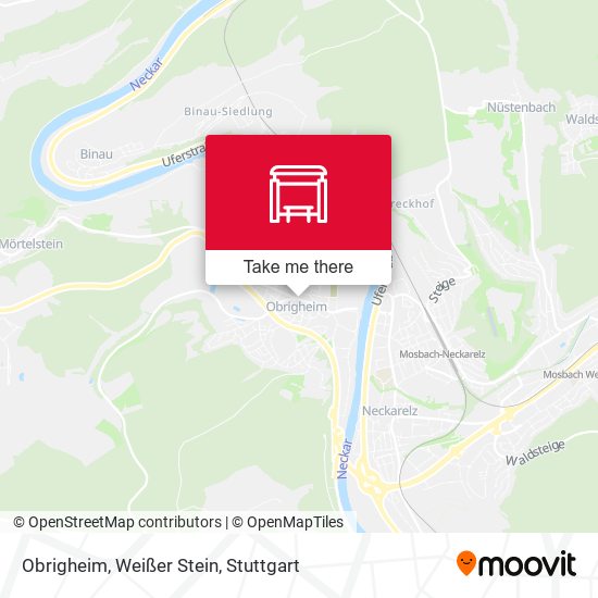 Obrigheim, Weißer Stein map
