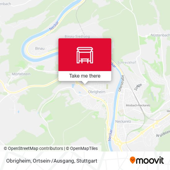 Obrigheim, Ortsein-/Ausgang map