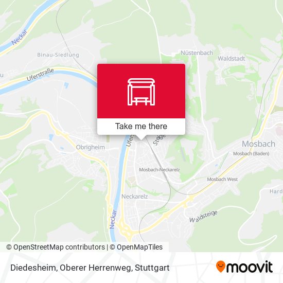 Diedesheim, Oberer Herrenweg map