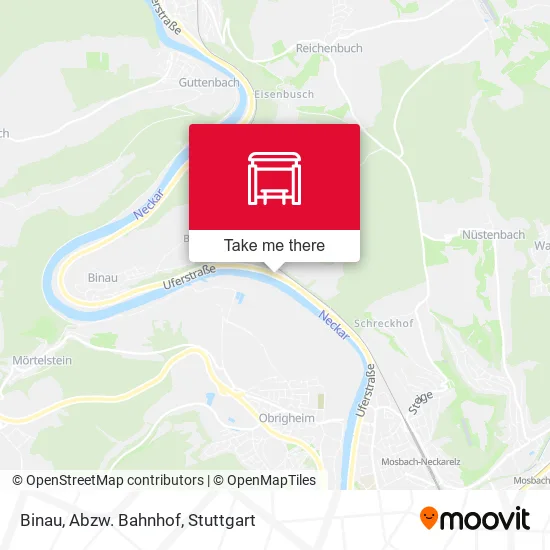 Карта Binau, Abzw. Bahnhof