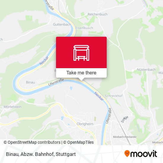 Binau, Abzw. Bahnhof map