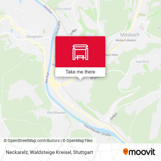 Карта Neckarelz, Waldsteige Kreisel