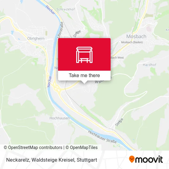 Neckarelz, Waldsteige Kreisel map