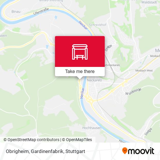 Obrigheim, Gardinenfabrik map