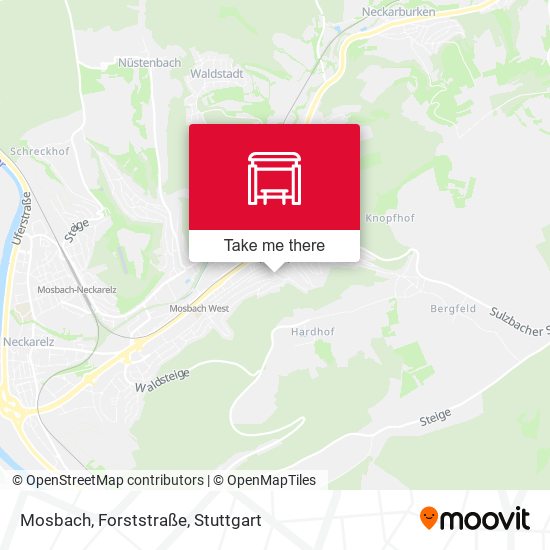 Карта Mosbach, Forststraße