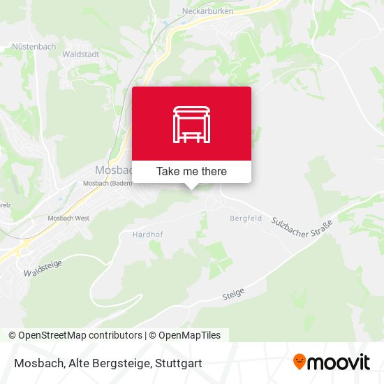 Карта Mosbach, Alte Bergsteige