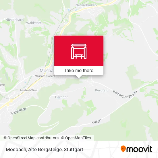 Карта Mosbach, Alte Bergsteige