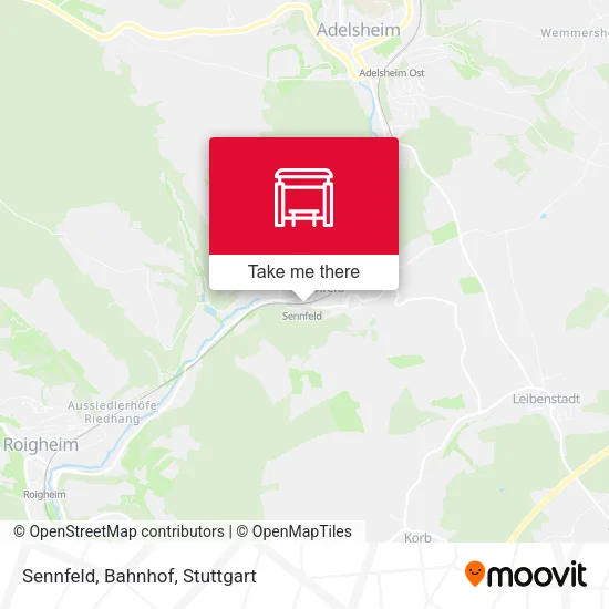 Карта Sennfeld, Bahnhof