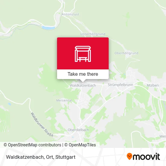 Waldkatzenbach, Ort map
