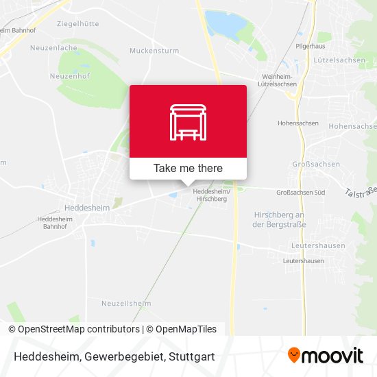 Heddesheim, Gewerbegebiet map