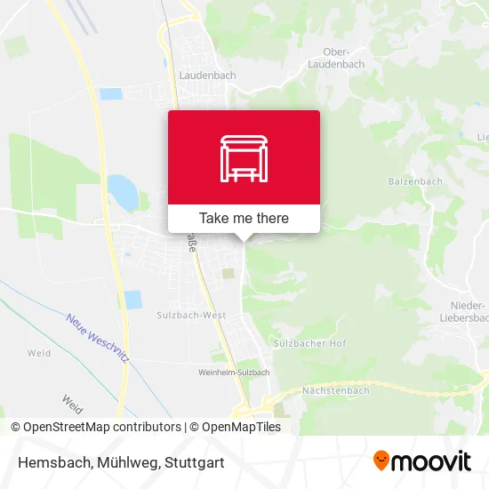 Карта Hemsbach, Mühlweg