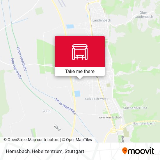 Hemsbach, Hebelzentrum map