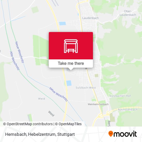 Hemsbach, Hebelzentrum map